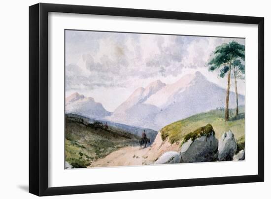 Mountainous Landscape-John Ruskin-Framed Giclee Print