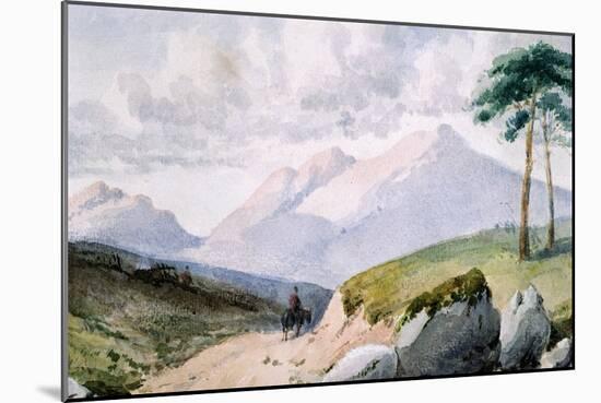 Mountainous Landscape-John Ruskin-Mounted Giclee Print