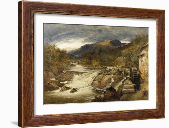 Mountainous Rocky Landscape with Stream and Watermill-Benjamin Williams Leader-Framed Giclee Print