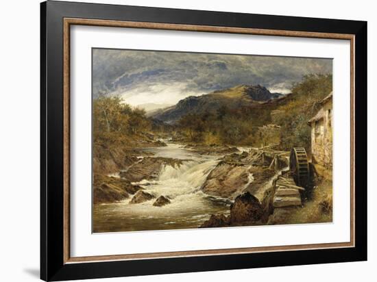 Mountainous Rocky Landscape with Stream and Watermill-Benjamin Williams Leader-Framed Giclee Print