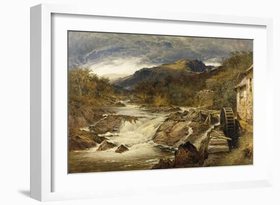 Mountainous Rocky Landscape with Stream and Watermill-Benjamin Williams Leader-Framed Giclee Print