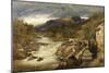 Mountainous Rocky Landscape with Stream and Watermill-Benjamin Williams Leader-Mounted Giclee Print