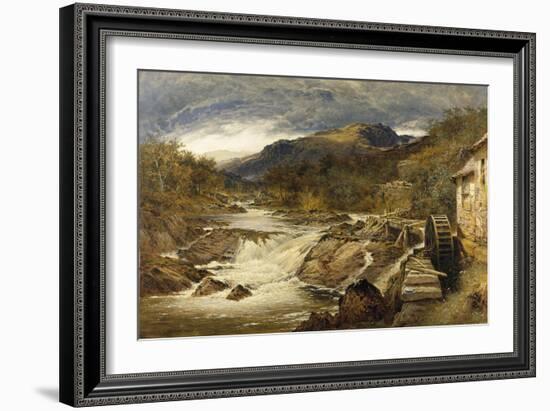 Mountainous Rocky Landscape with Stream and Watermill-Benjamin Williams Leader-Framed Giclee Print