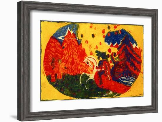 Mountains, 1911-Wassily Kandinsky-Framed Giclee Print