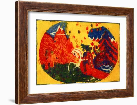 Mountains, 1911-Wassily Kandinsky-Framed Giclee Print