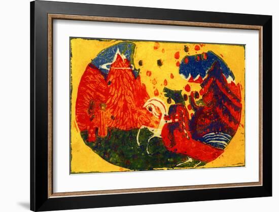 Mountains, 1911-Wassily Kandinsky-Framed Giclee Print