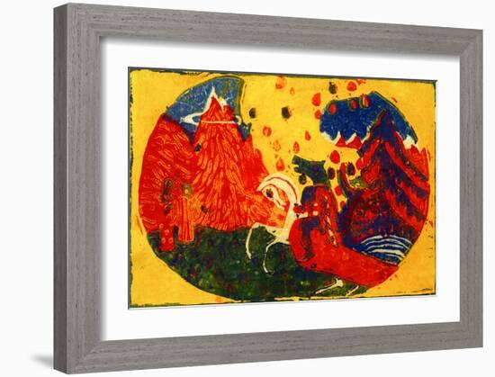 Mountains, 1911-Wassily Kandinsky-Framed Giclee Print