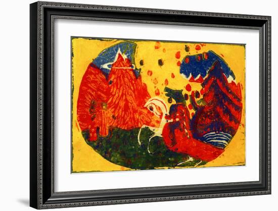 Mountains, 1911-Wassily Kandinsky-Framed Giclee Print