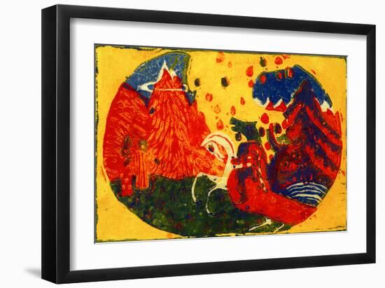 Mountains, 1911-Wassily Kandinsky-Framed Giclee Print