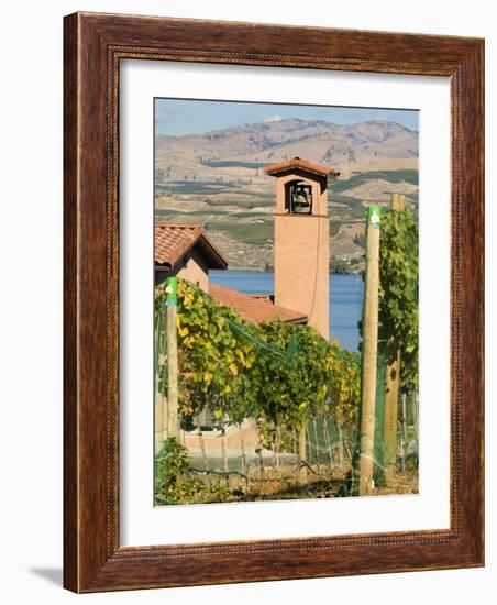 Mountains and Lake Chelan, Columbia Valley Appellation, Washington, USA-Janis Miglavs-Framed Photographic Print