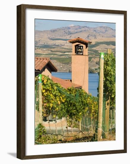 Mountains and Lake Chelan, Columbia Valley Appellation, Washington, USA-Janis Miglavs-Framed Photographic Print