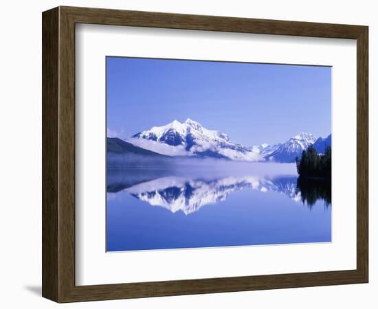 Mountains and Lake McDonald-Steve Terrill-Framed Photographic Print