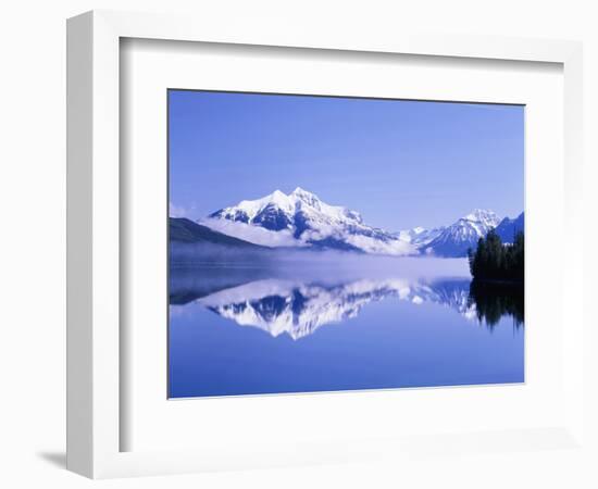 Mountains and Lake McDonald-Steve Terrill-Framed Photographic Print