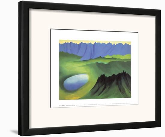 Mountains and Lake-Georgia O'Keeffe-Framed Art Print
