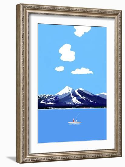 Mountains and lakes-Hiroyuki Izutsu-Framed Giclee Print