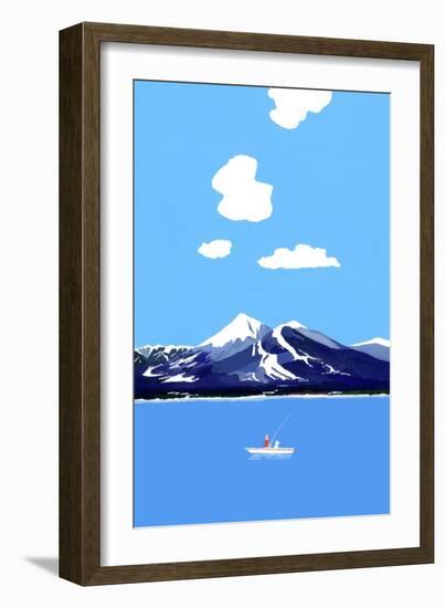 Mountains and lakes-Hiroyuki Izutsu-Framed Giclee Print