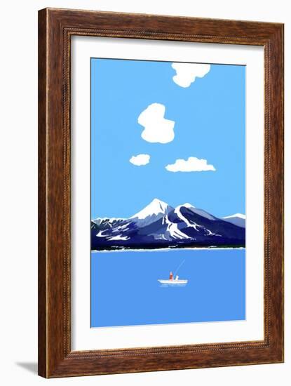 Mountains and lakes-Hiroyuki Izutsu-Framed Giclee Print