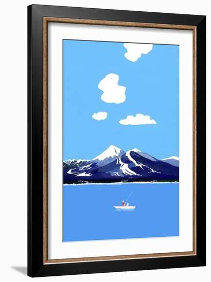 Mountains and lakes-Hiroyuki Izutsu-Framed Giclee Print