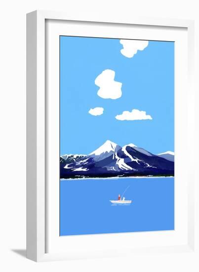 Mountains and lakes-Hiroyuki Izutsu-Framed Giclee Print