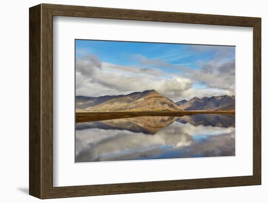 Mountains and reflections in a lake, near Hofn, southeast Iceland, Polar Regions-Nigel Hicks-Framed Photographic Print