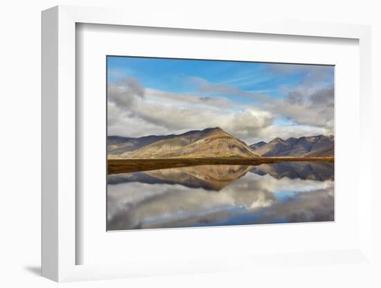 Mountains and reflections in a lake, near Hofn, southeast Iceland, Polar Regions-Nigel Hicks-Framed Photographic Print