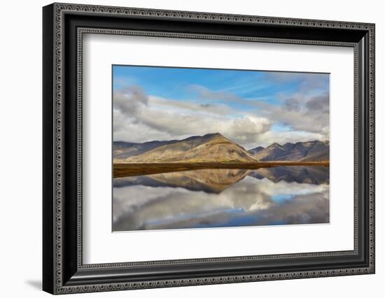 Mountains and reflections in a lake, near Hofn, southeast Iceland, Polar Regions-Nigel Hicks-Framed Photographic Print