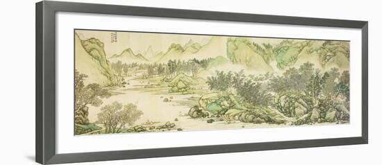 Mountains and River Without End (Part 3)-Cai Jia-Framed Giclee Print