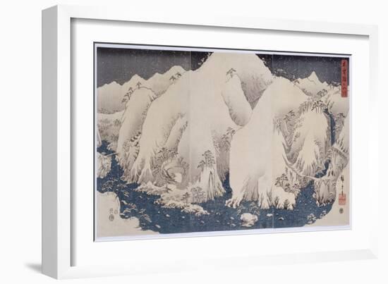 Mountains and Rivers of Kiso', 1857-Utagawa Hiroshige-Framed Giclee Print