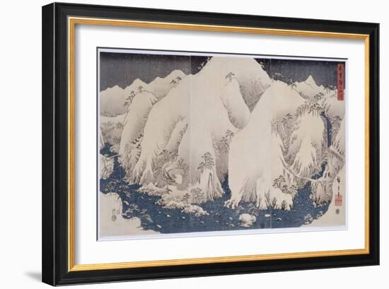 Mountains and Rivers of Kiso', 1857-Utagawa Hiroshige-Framed Giclee Print