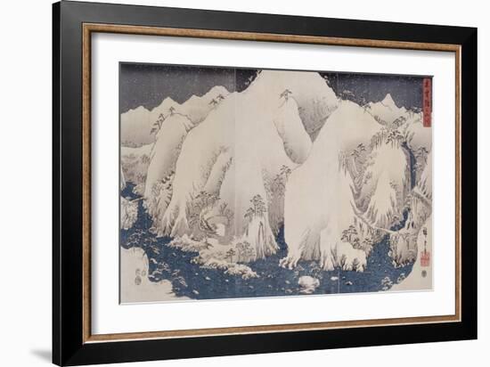 Mountains and Rivers of Kiso, 1857-Hashiguchi Goyo-Framed Giclee Print