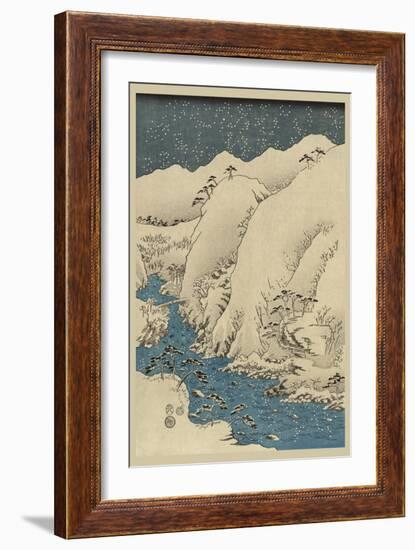 Mountains and Rivers on the Kiso Road (Kisoji No Sansen) No.1-Ando Hiroshige-Framed Art Print