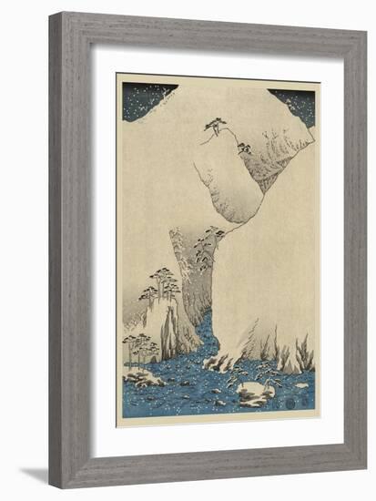 Mountains and Rivers on the Kiso Road (Kisoji No Sansen) No.2-Ando Hiroshige-Framed Art Print