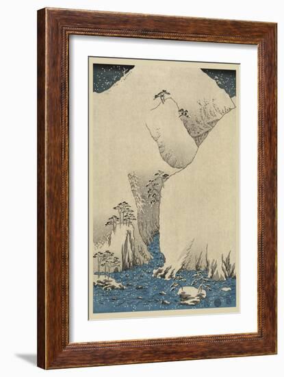 Mountains and Rivers on the Kiso Road (Kisoji No Sansen) No.2-Ando Hiroshige-Framed Art Print