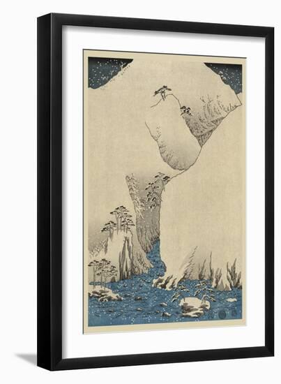 Mountains and Rivers on the Kiso Road (Kisoji No Sansen) No.2-Ando Hiroshige-Framed Art Print