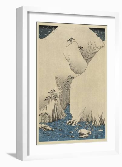 Mountains and Rivers on the Kiso Road (Kisoji No Sansen) No.2-Ando Hiroshige-Framed Art Print