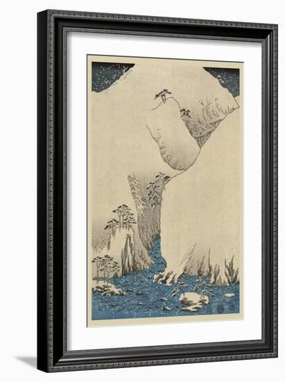 Mountains and Rivers on the Kiso Road (Kisoji No Sansen) No.2-Ando Hiroshige-Framed Art Print