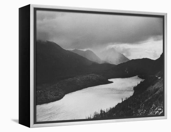 Mountains at Sunset-Fritz Goro-Framed Premier Image Canvas