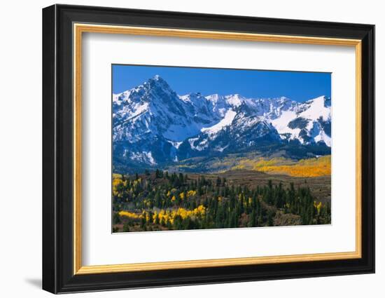 Mountains covered in snow, Sneffels Range, Colorado, USA-null-Framed Photographic Print