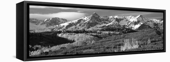 Mountains Covered with Snow and Fall Colors, Near Telluride, Colorado, USA-null-Framed Stretched Canvas