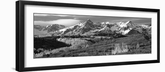 Mountains Covered with Snow and Fall Colors, Near Telluride, Colorado, USA-null-Framed Photographic Print