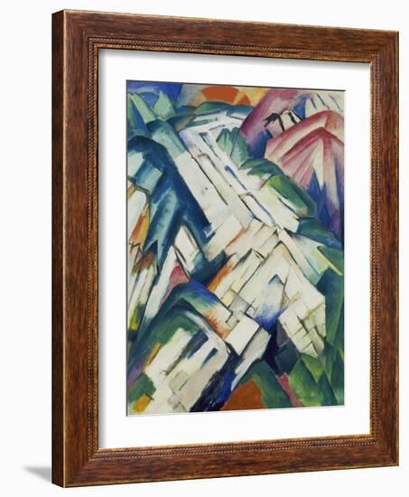 Mountains (Formerly Landscape), 1911/12-Franz Marc-Framed Giclee Print