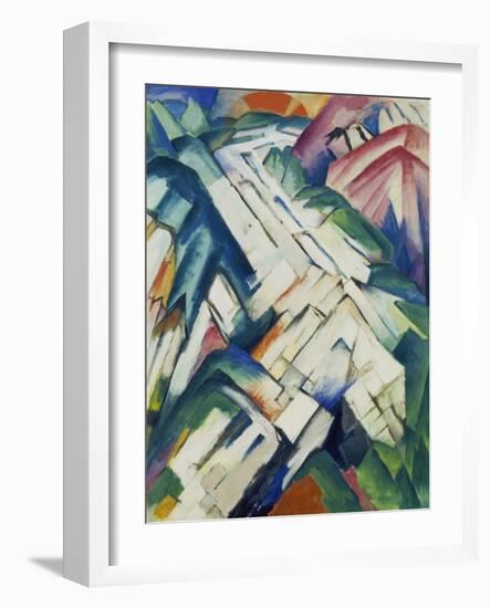 Mountains (Formerly Landscape), 1911/12-Franz Marc-Framed Giclee Print