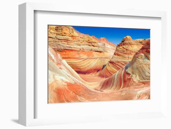 Mountains from Red Sandstone in the Form of Ocean Waves.-lucky-photographer-Framed Photographic Print