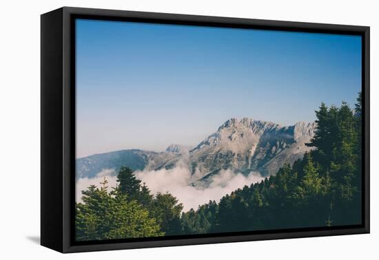 Mountains in Greece-Clive Nolan-Framed Premier Image Canvas