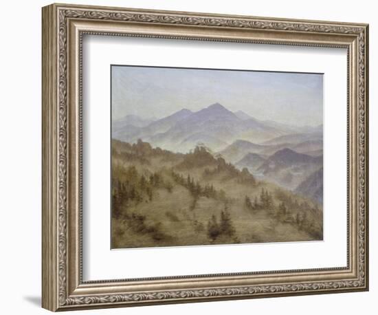 Mountains in Mists Ascending, Ca, 1835-Caspar David Friedrich-Framed Giclee Print