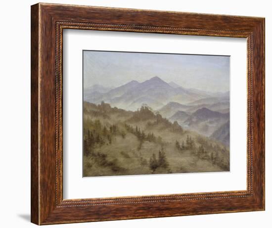 Mountains in Mists Ascending, Ca, 1835-Caspar David Friedrich-Framed Giclee Print