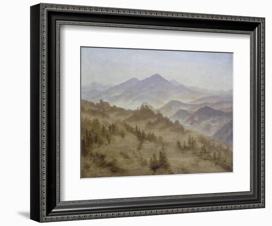 Mountains in Mists Ascending, Ca, 1835-Caspar David Friedrich-Framed Giclee Print