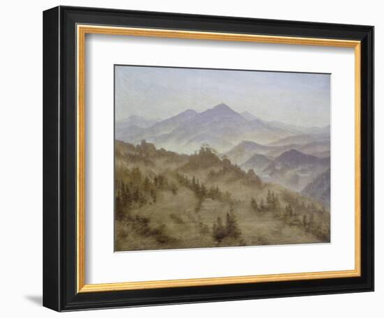 Mountains in Mists Ascending, Ca, 1835-Caspar David Friedrich-Framed Giclee Print