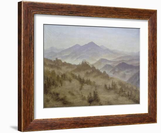 Mountains in Mists Ascending, Ca, 1835-Caspar David Friedrich-Framed Giclee Print