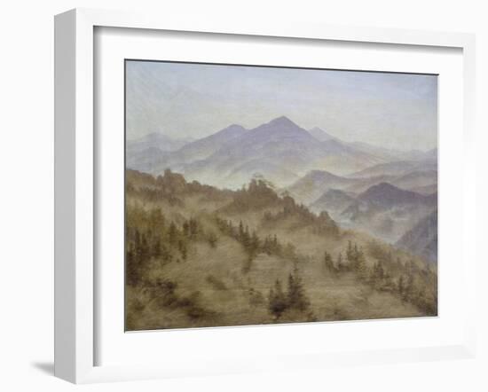 Mountains in Mists Ascending, Ca, 1835-Caspar David Friedrich-Framed Giclee Print